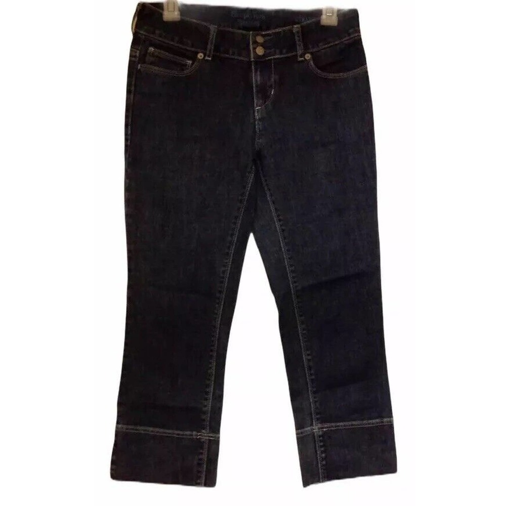 Womens Simply Vera by Vera Wang Medium Wash Straight Leg Cropped Jeans Size 2